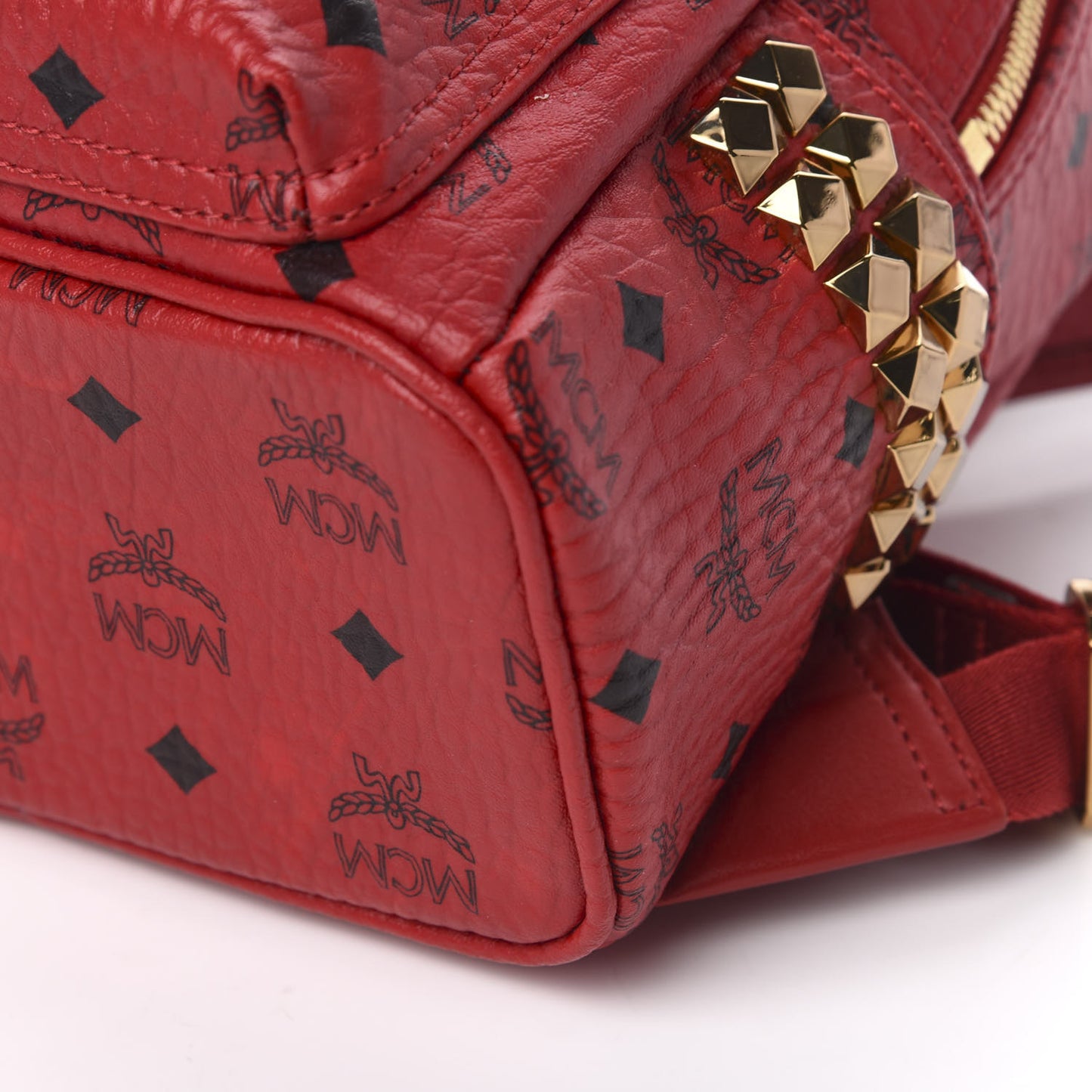 Visetos Side Stud Mini Stark Backpack Ruby Red
