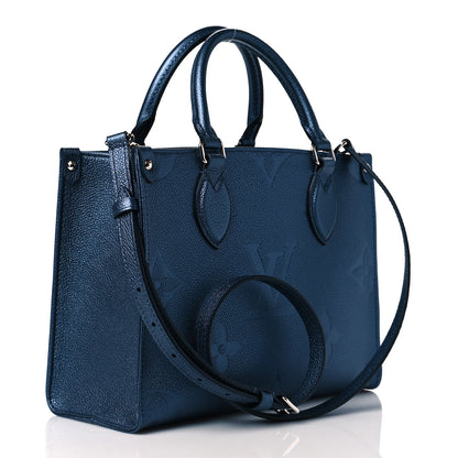 Louis Vuitton Metallic Empreinte Monogram Giant Onthego PM Navy Nacre 3 of 9