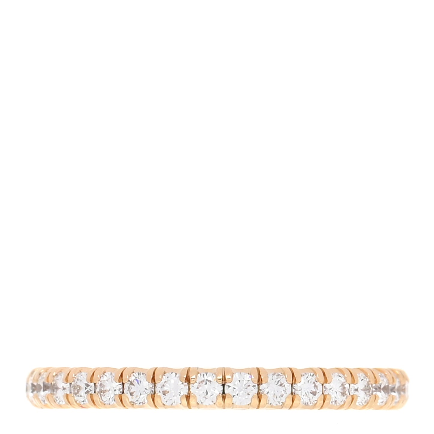 18K Yellow Gold Diamond 2mm Etincelle de Cartier Wedding Band Ring 46 3.75