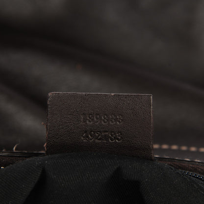 Gucci Calfskin Large D Gold Hobo Chocolate Brown 6 of 7