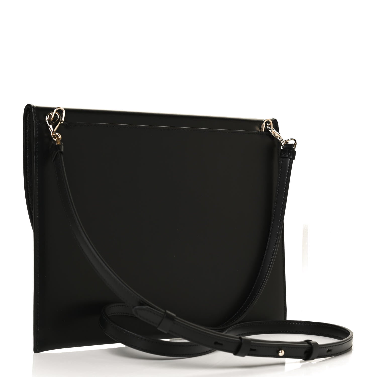 Salvatore Ferragamo Smooth Calfskin Boxyz Shoulder Bag Black 2 of 8