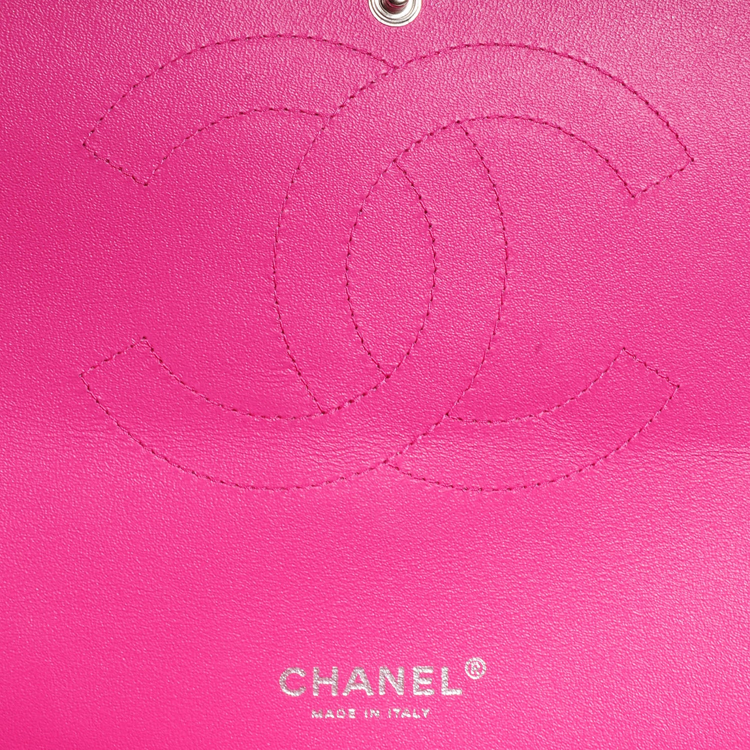 Chanel Iridescent Caviar Maxi Double Flap Hot Pink 6 of 9
