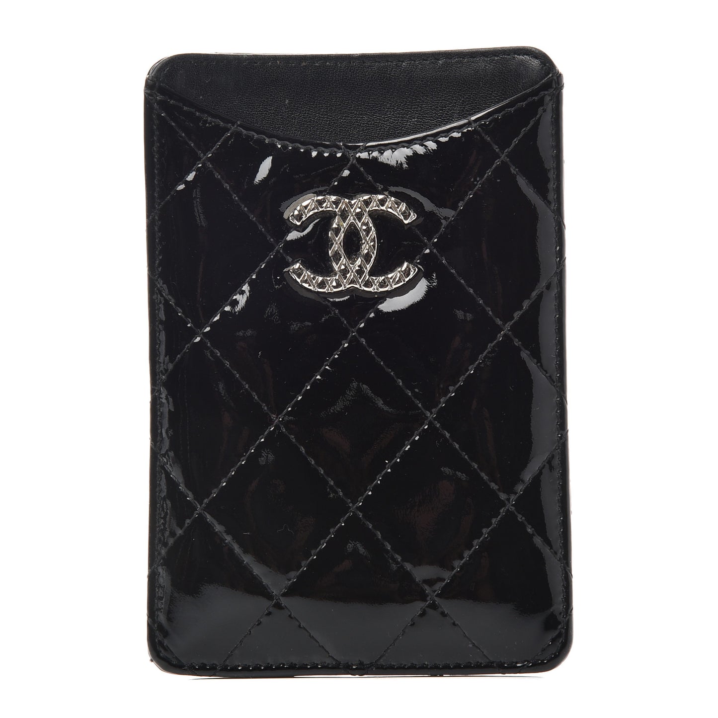 Patent Quilted Brilliant iPhone Case Black