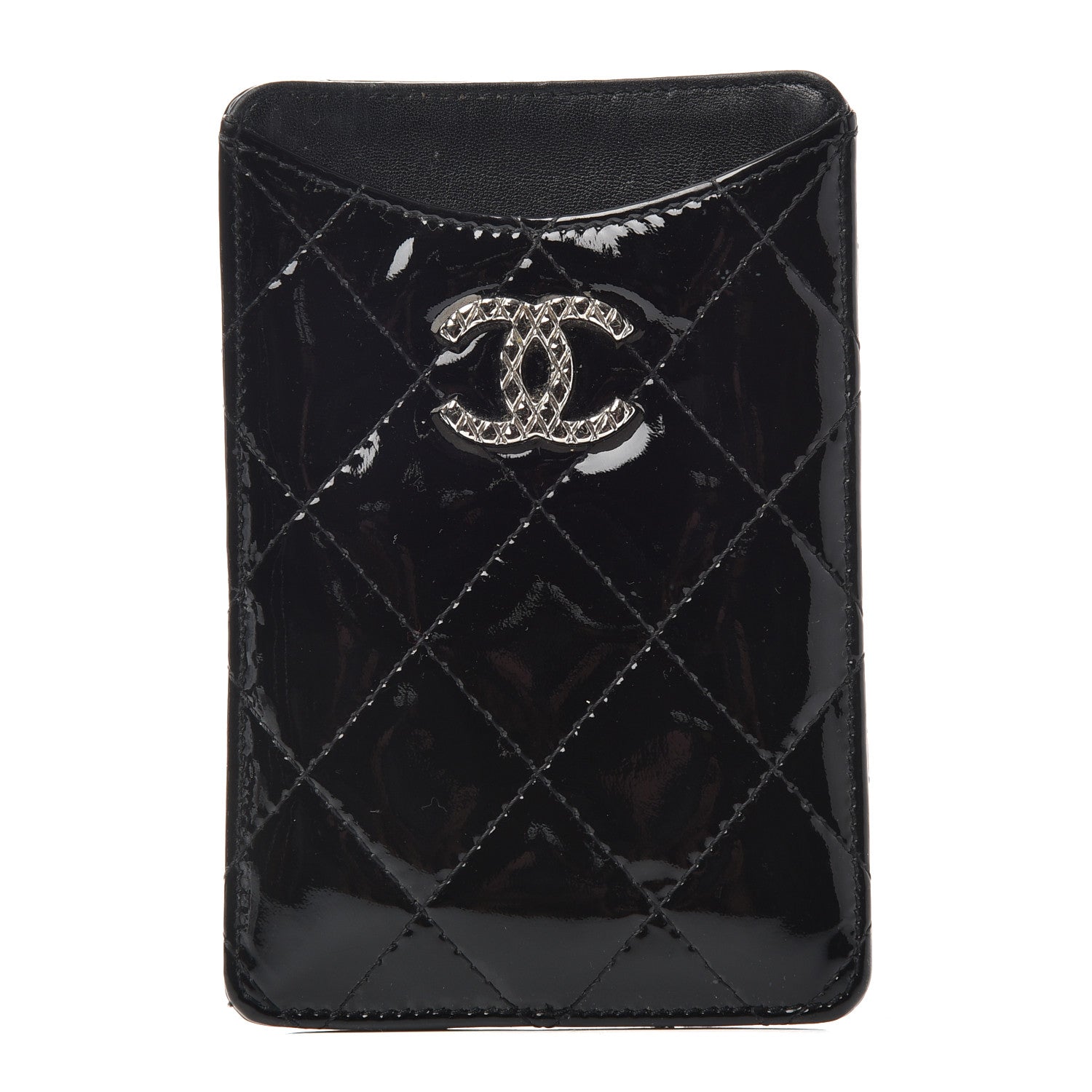 Chanel Patent Quilted Brilliant iPhone Case Black 1 of 8