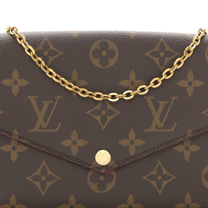 Louis Vuitton Monogram Pochette Felicie Chain Wallet Fuchsia 8 of 12