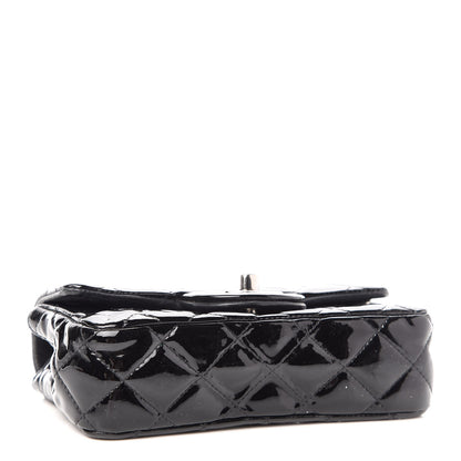 Chanel Patent Calfskin Quilted Extra Mini Rectangular Flap Black 4 of 10
