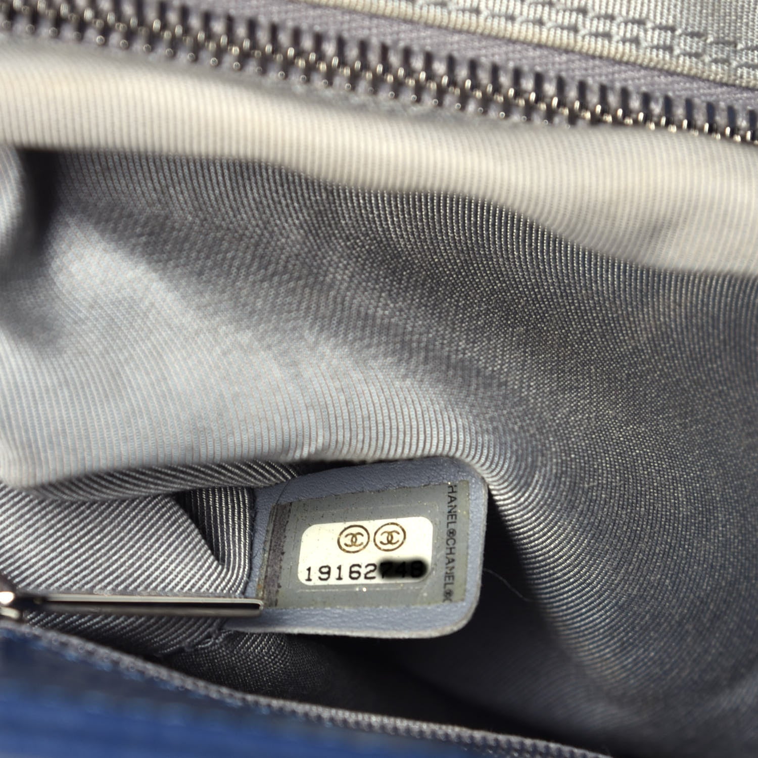 Chanel Calfskin Cerf Executive Shopper Tote Blue 8 of 10