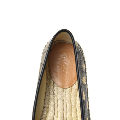 Gucci GG Supreme Monogram Bees Espadrille Flats 35.5 Beige Ebony Oro Black 8 of 11