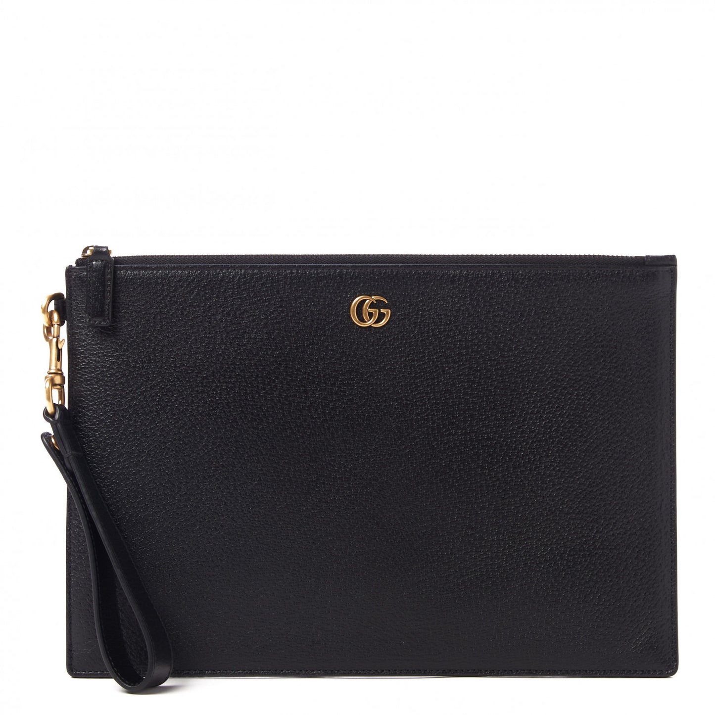 Calfskin GG Marmont Zip Pouch Black