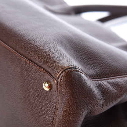 Chanel Calfskin Cerf Executive Shopper Tote Brown 15 of 18