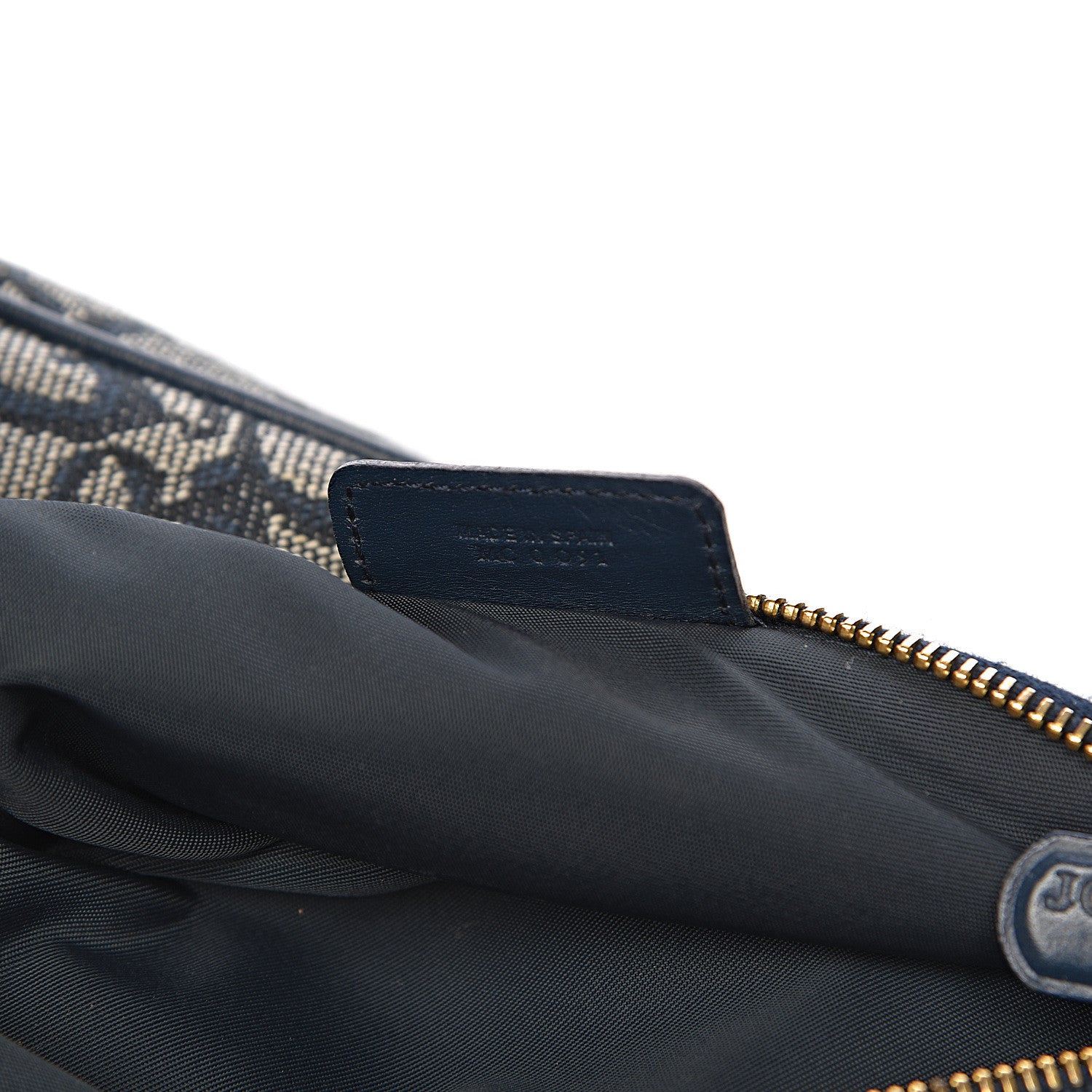 Christian Dior Monogram Mini Saddle Pochette Navy 7 of 9