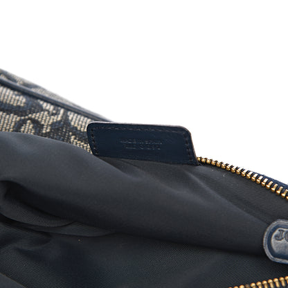 Christian Dior Monogram Mini Saddle Pochette Navy 7 of 9