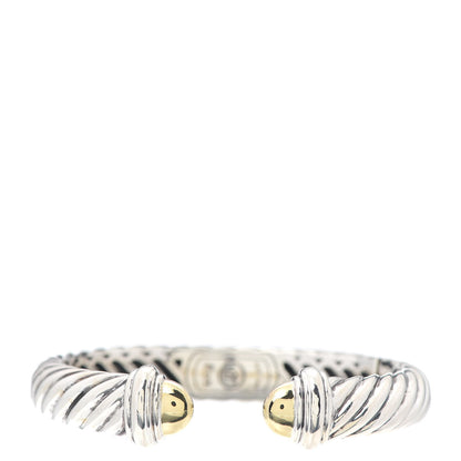 David Yurman Sterling Silver 18K Yellow Gold 10mm Waverly Bracelet 1 of 4