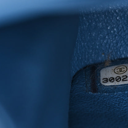 Chanel Caviar Quilted Medium Double Flap Blue 7 of 11