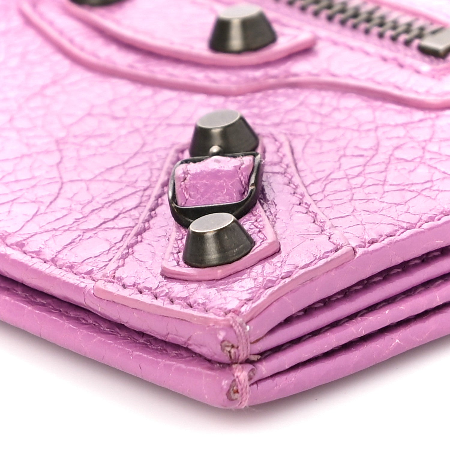Balenciaga Agneau Classic Hardware Card Case Rose Berlingot 9 of 9