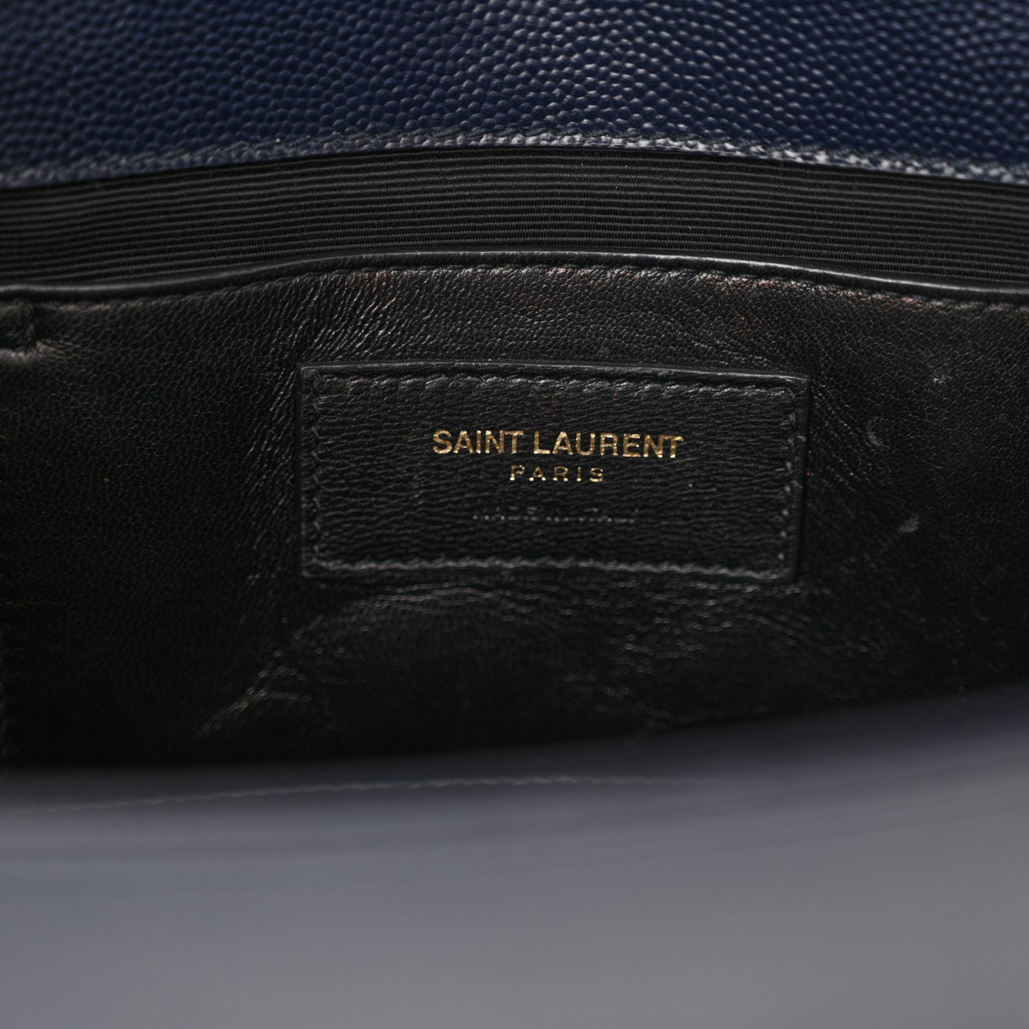 Grain De Poudre Medium Classic Monogram Kate Satchel Deep Marine