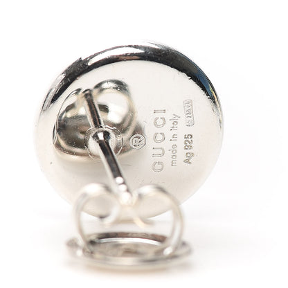Gucci Sterling Silver Made in Italy Round Stud Earrings 4 of 4