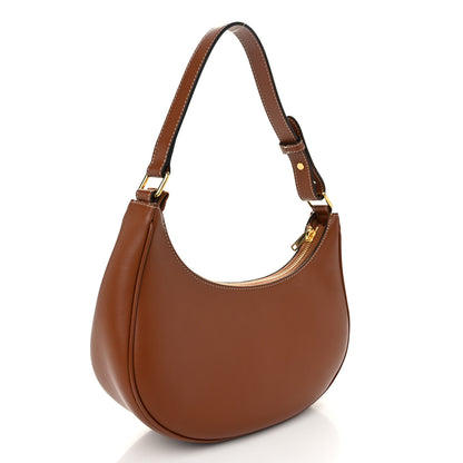 Celine Smooth Calfskin Triomphe Embroidered Ava Shoulder Bag Tan 3 of 10