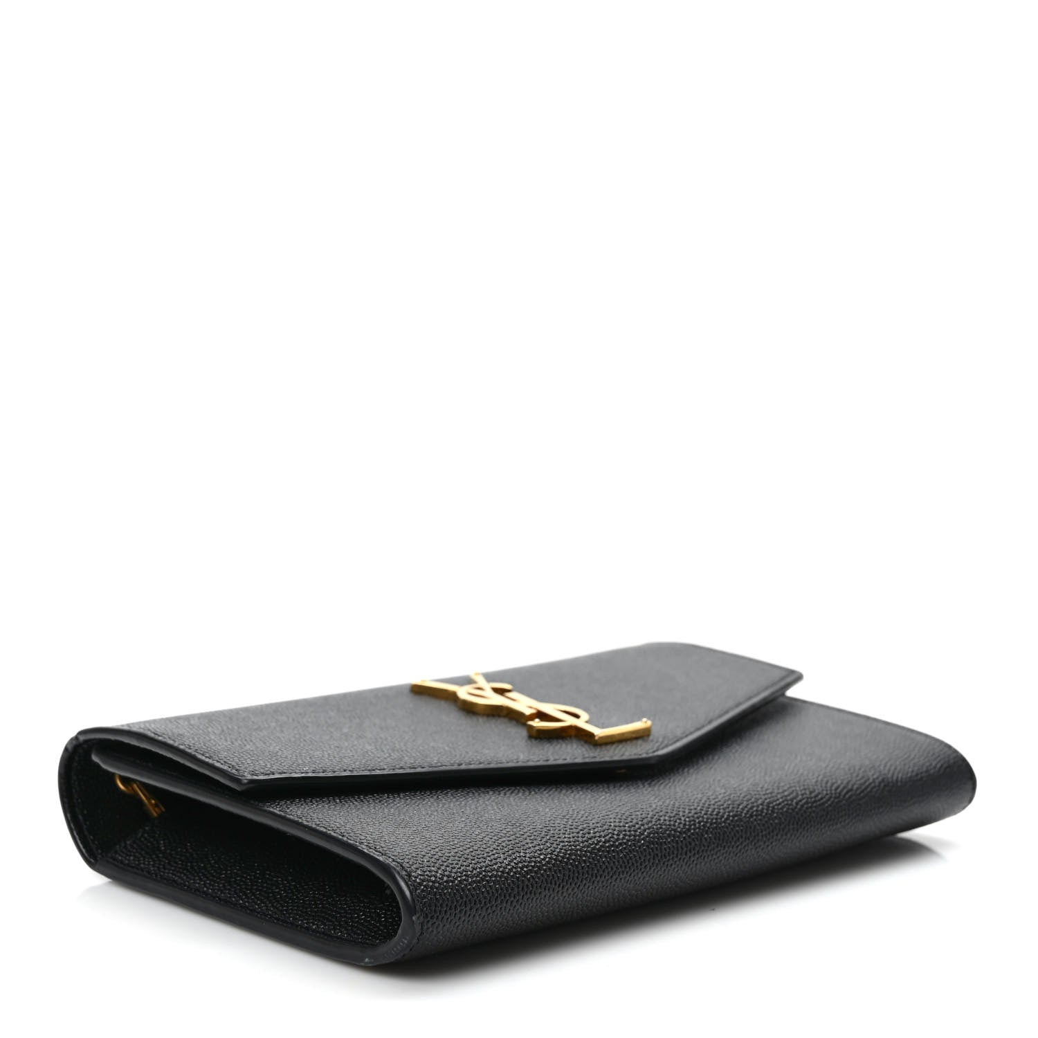 Saint Laurent Grain de Poudre Uptown Chain Wallet Black 4 of 10