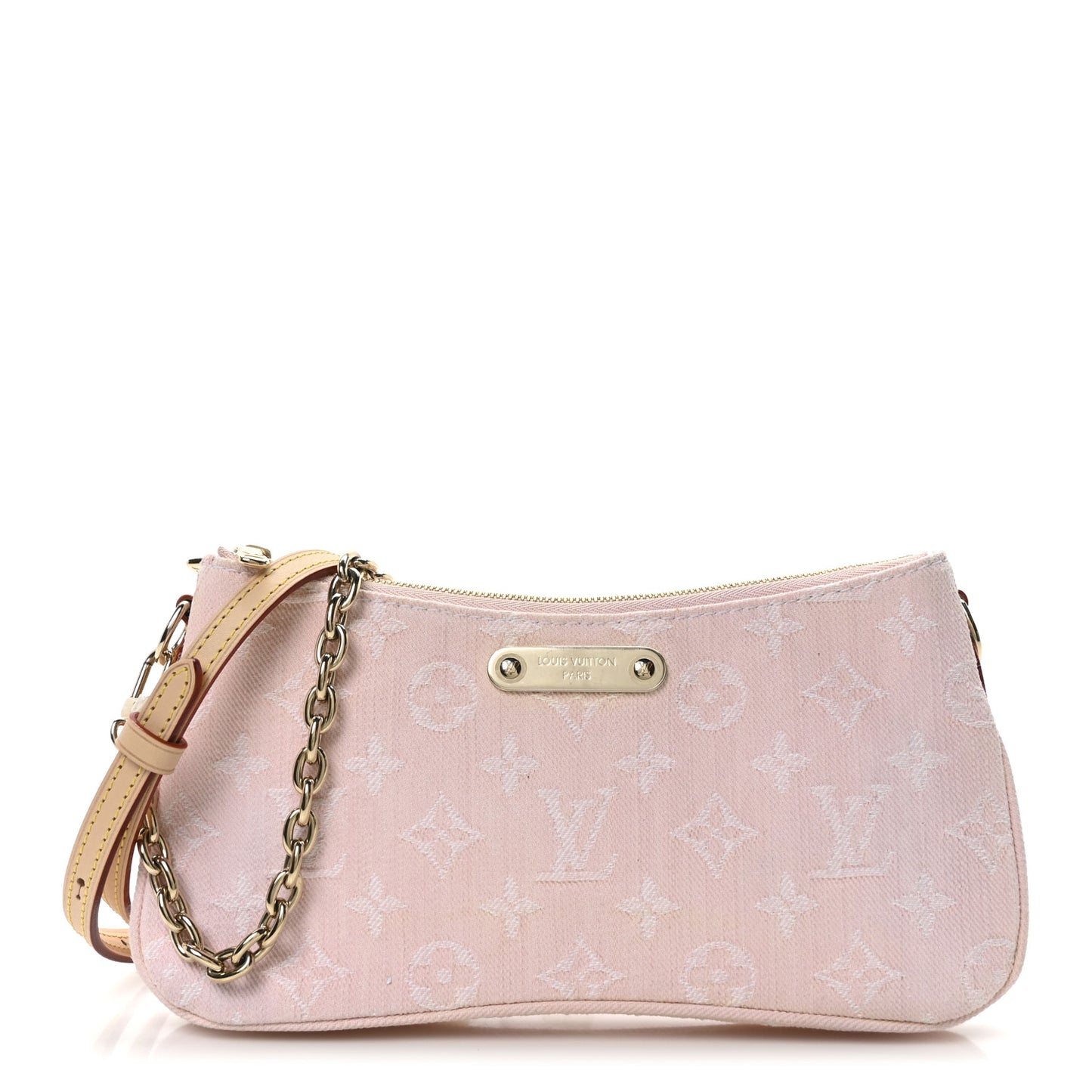 Monogram Denim Liv Pochette Washed Pink