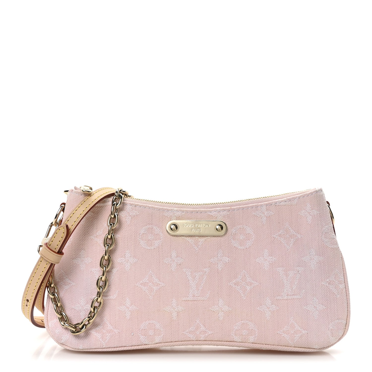 Louis Vuitton Monogram Denim Liv Pochette Washed Pink 1 of 9