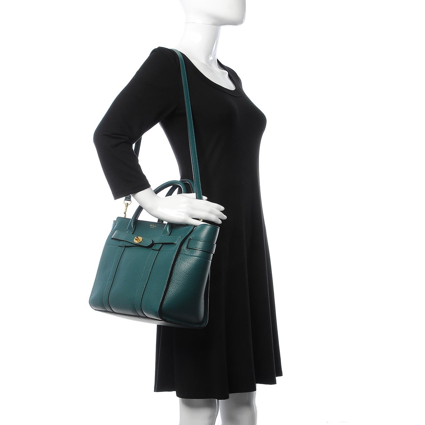 Classic Grain Small Bayswater Zip Tote Ocean Green