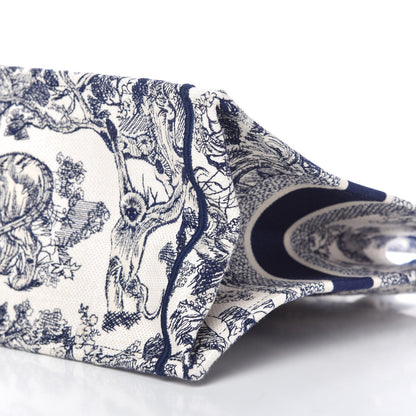 Christian Dior Canvas Embroidered Medium Dioriviera Toile De Jouy Book Tote Blue 7 of 11