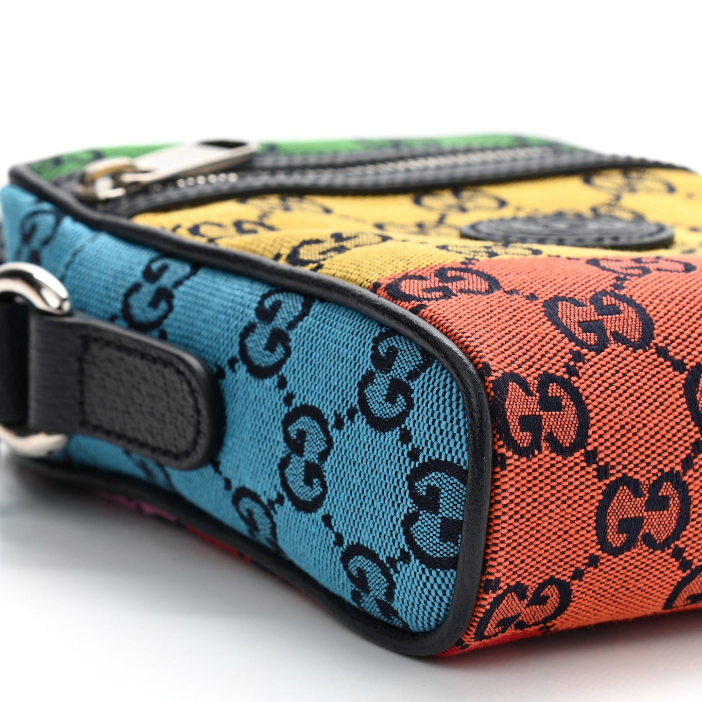 Monogram Multicolor Mini Retro Interlocking G Messenger Blue Rainbow Light Blue