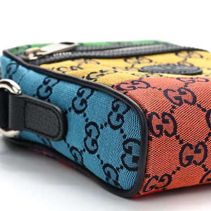 Gucci Monogram Multicolor Mini Retro Interlocking G Messenger Blue Rainbow Light Blue 16 of 19