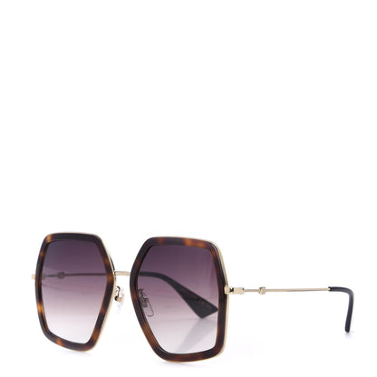 Gucci Acetate Oversize Square Frame GG0106S Sunglasses Tortoise 1 of 8