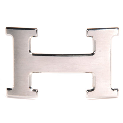 Hermes Brushed Palladium 32mm H Belt Buckle 1 of 5