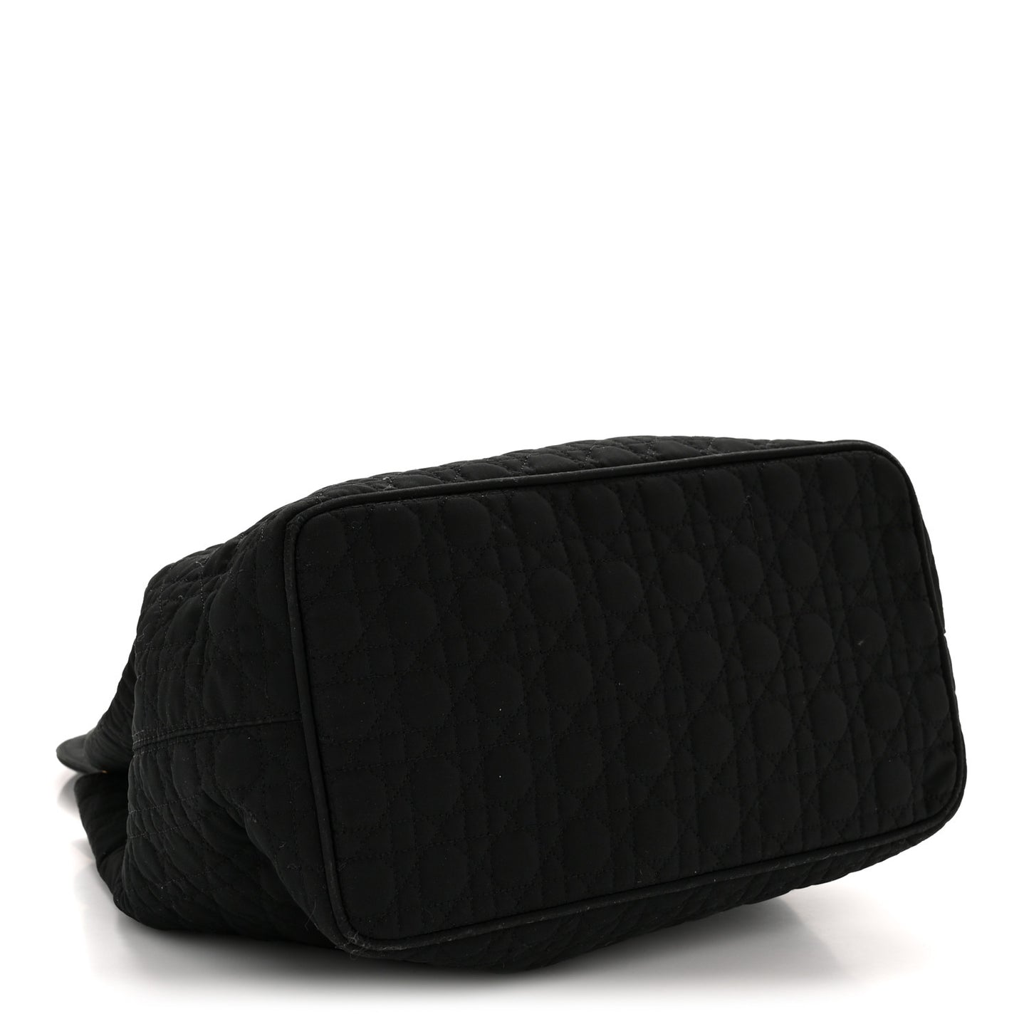 Nylon Cannage Medium Lady Dior Black