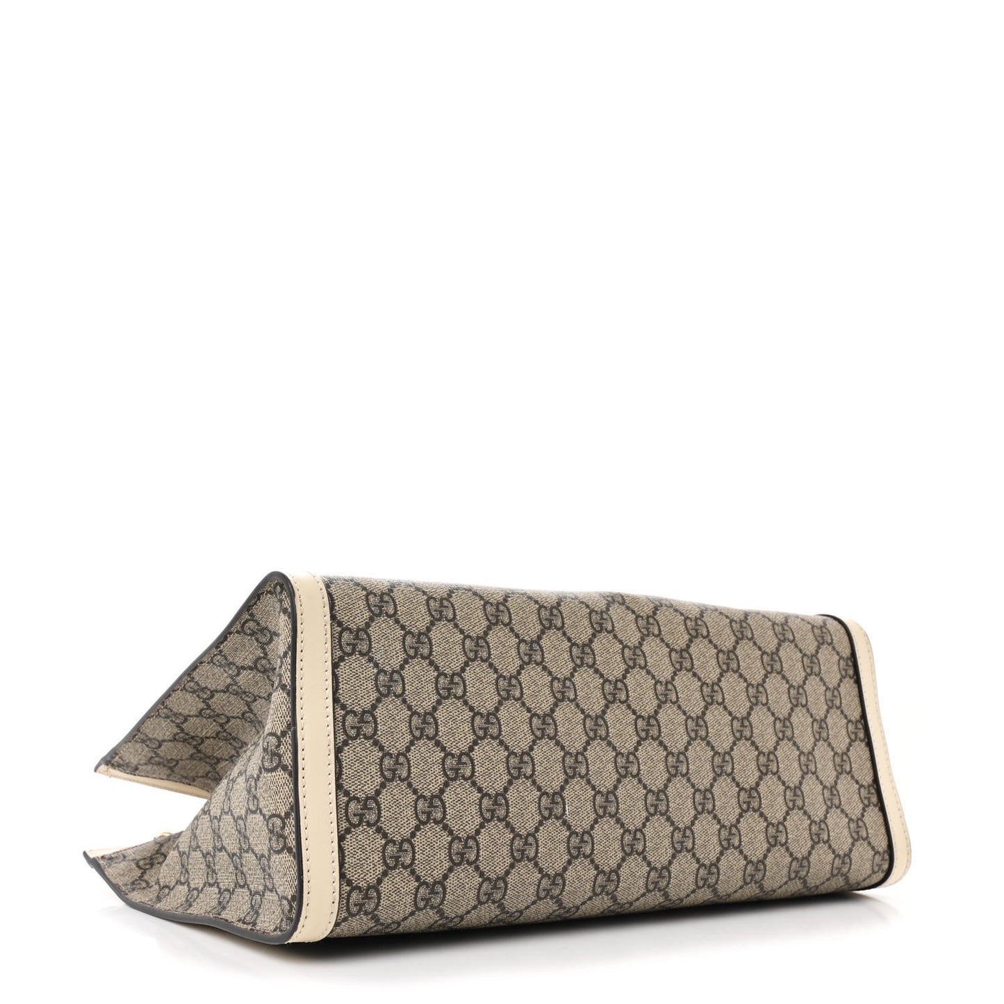 GG Supreme Monogram Medium Padlock Tote White