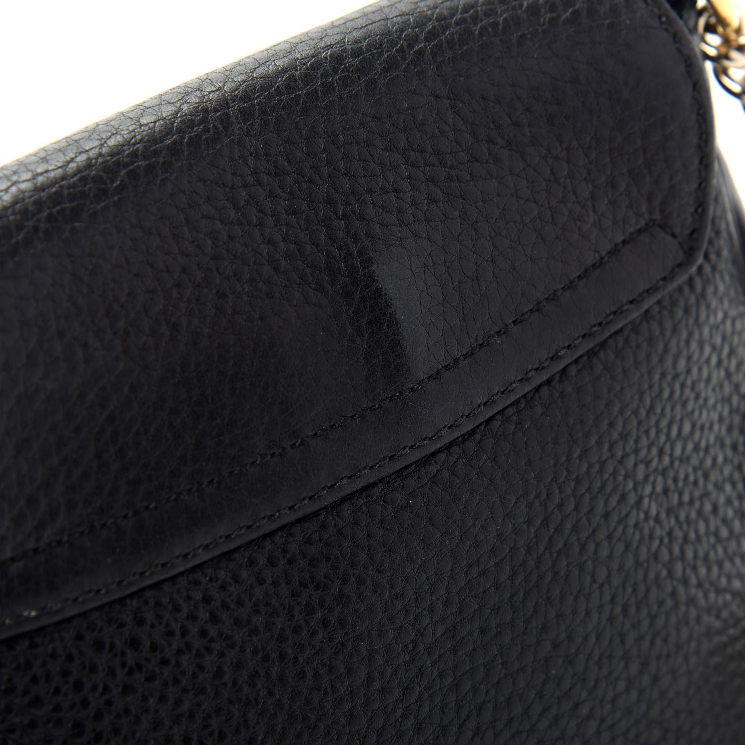 Gucci Pebbled Calfskin Small Soho Flap Crossbody Black 11 of 11