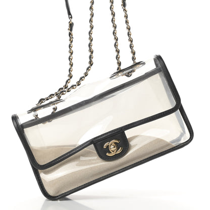 Chanel Lambskin PVC Medium Coco Sand Flap Black 11 of 11