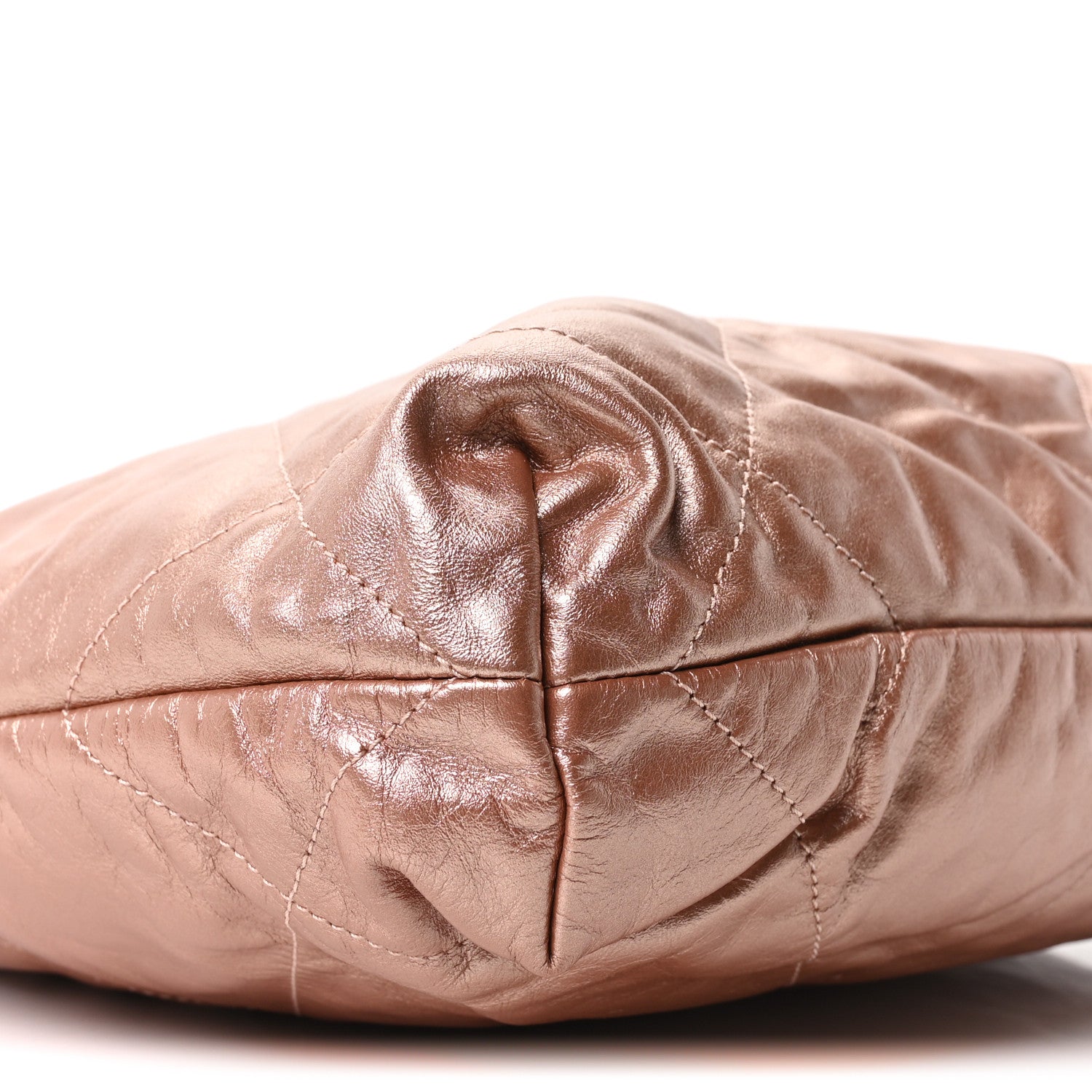 Chanel Metallic Calfskin Quilted Small Chanel 22 Pink 10 of 11