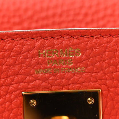 Hermes Togo Kelly Retourne 32 Capucine 6 of 14