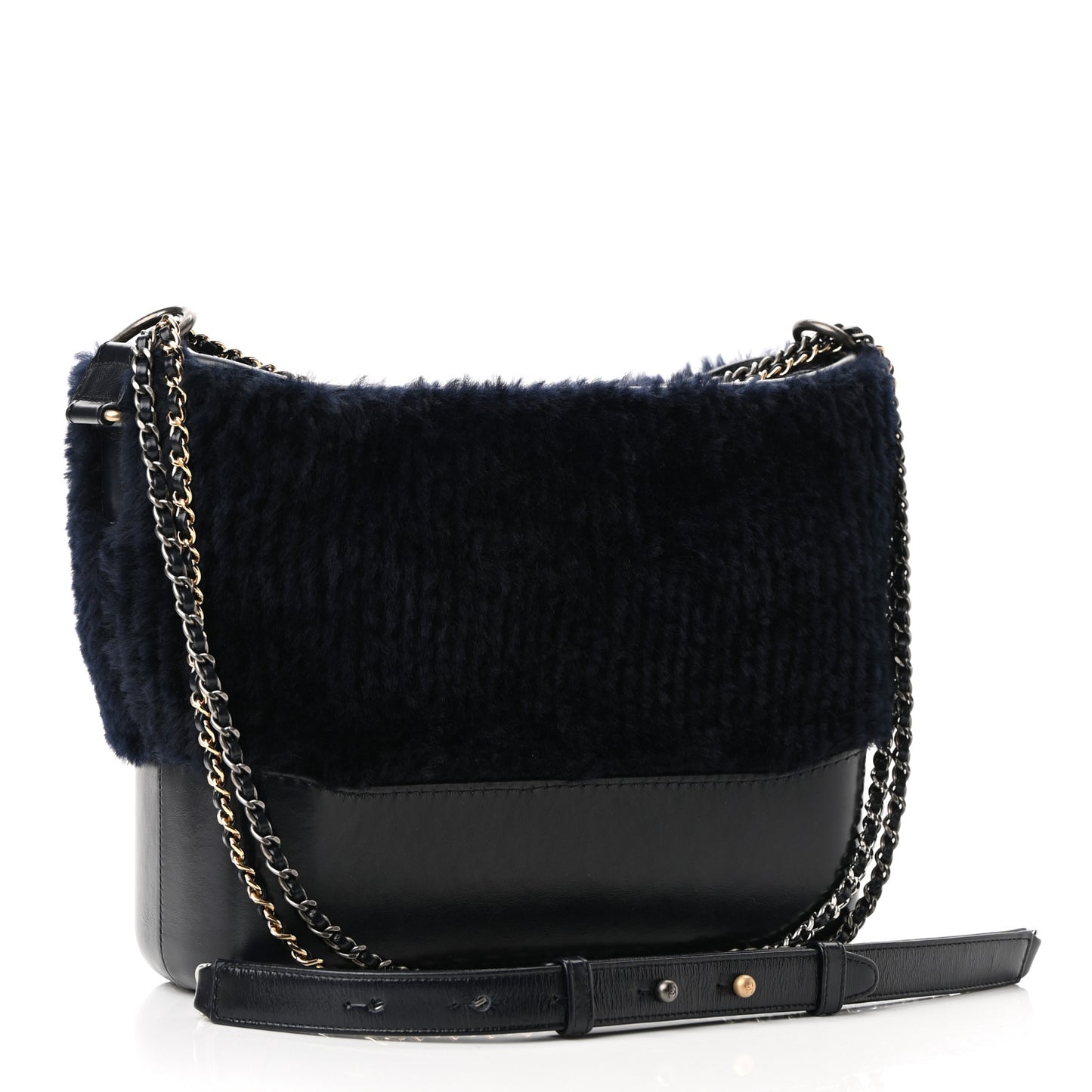 Shearling Medium Gabrielle Hobo Navy