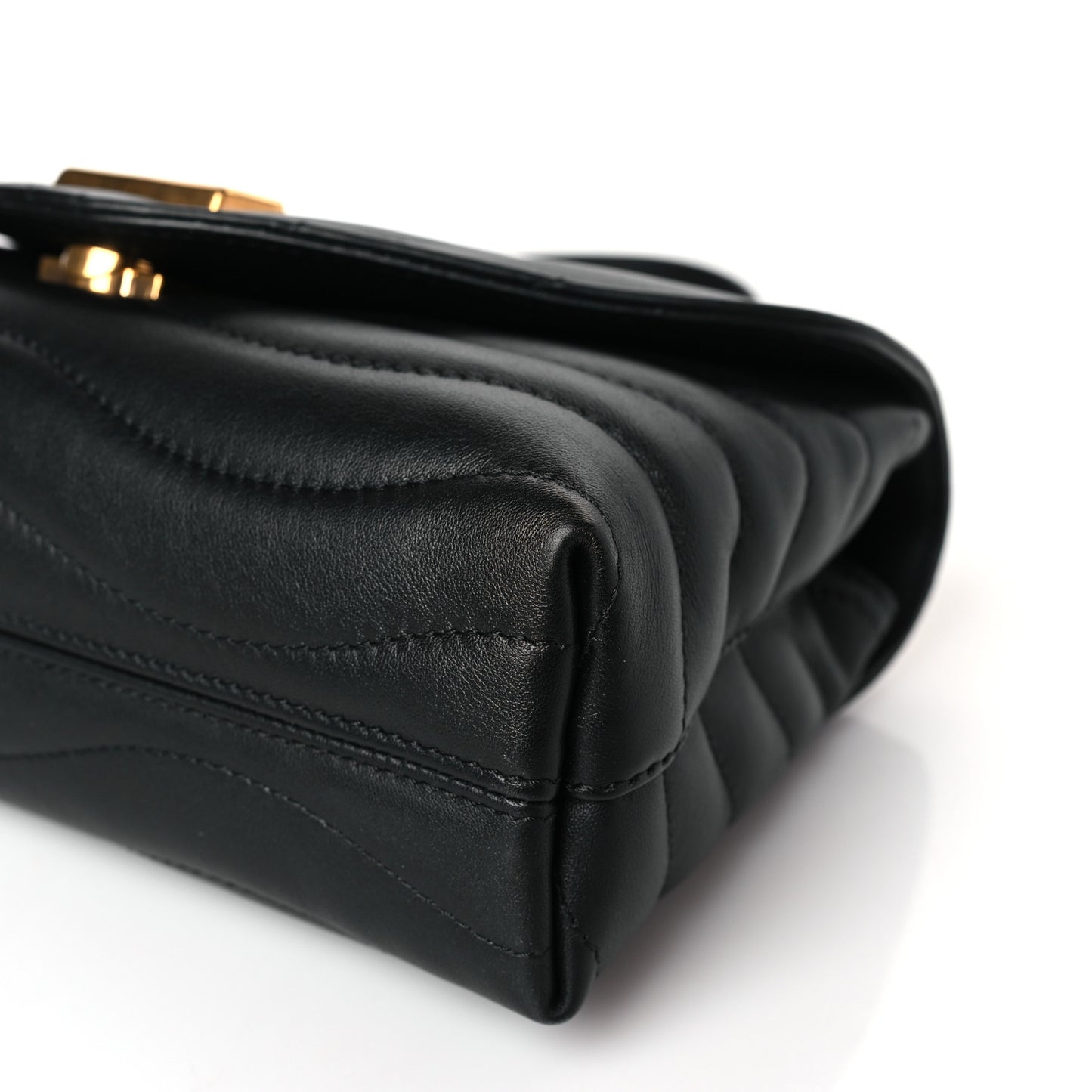 Calfskin LV New Wave Chain Bag Black
