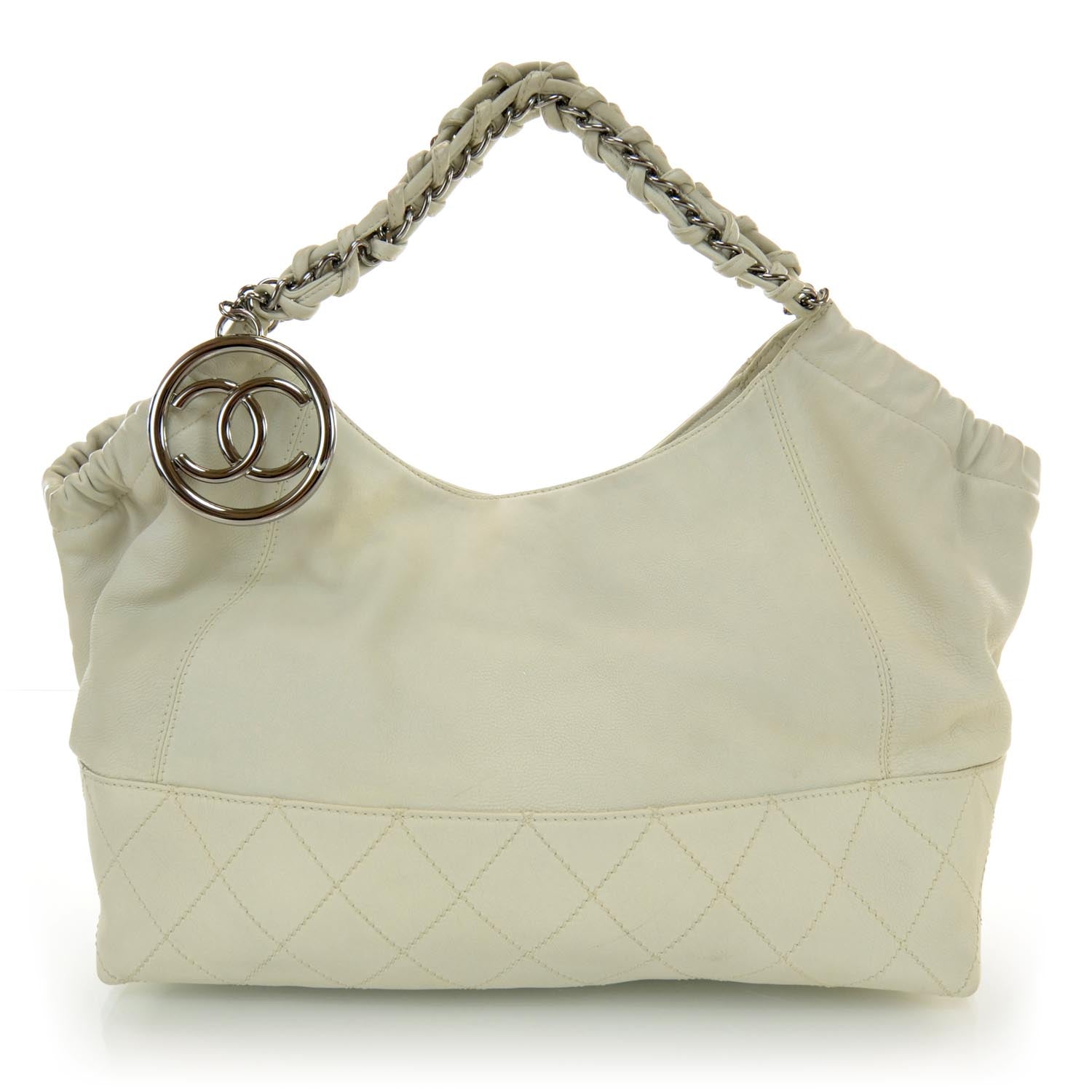 Chanel Leather Baby Coco Cabas White 1 of 8
