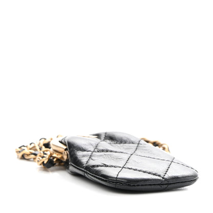Chanel Lambskin Quilted Lipstick Case On Chain Black 4 of 9