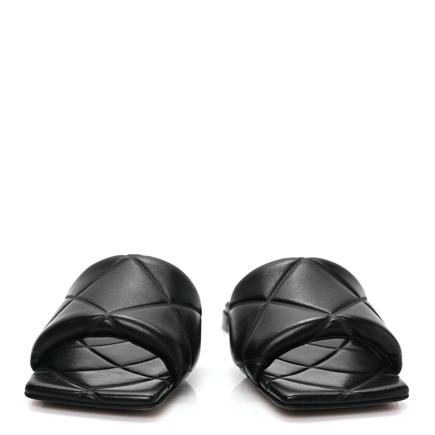 Bottega Veneta Nappa Quilted Rubber Lido Flat Sandals 36 Black 2 of 7