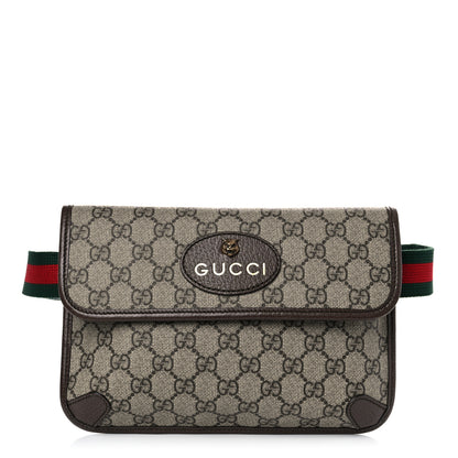 Gucci GG Supreme Monogram Neo Vintage Web Belt Bag Brown 1 of 13