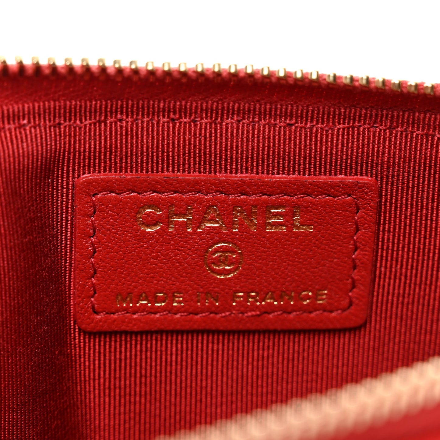 Lambskin Quilted Classic Flat Wallet Pouch Red