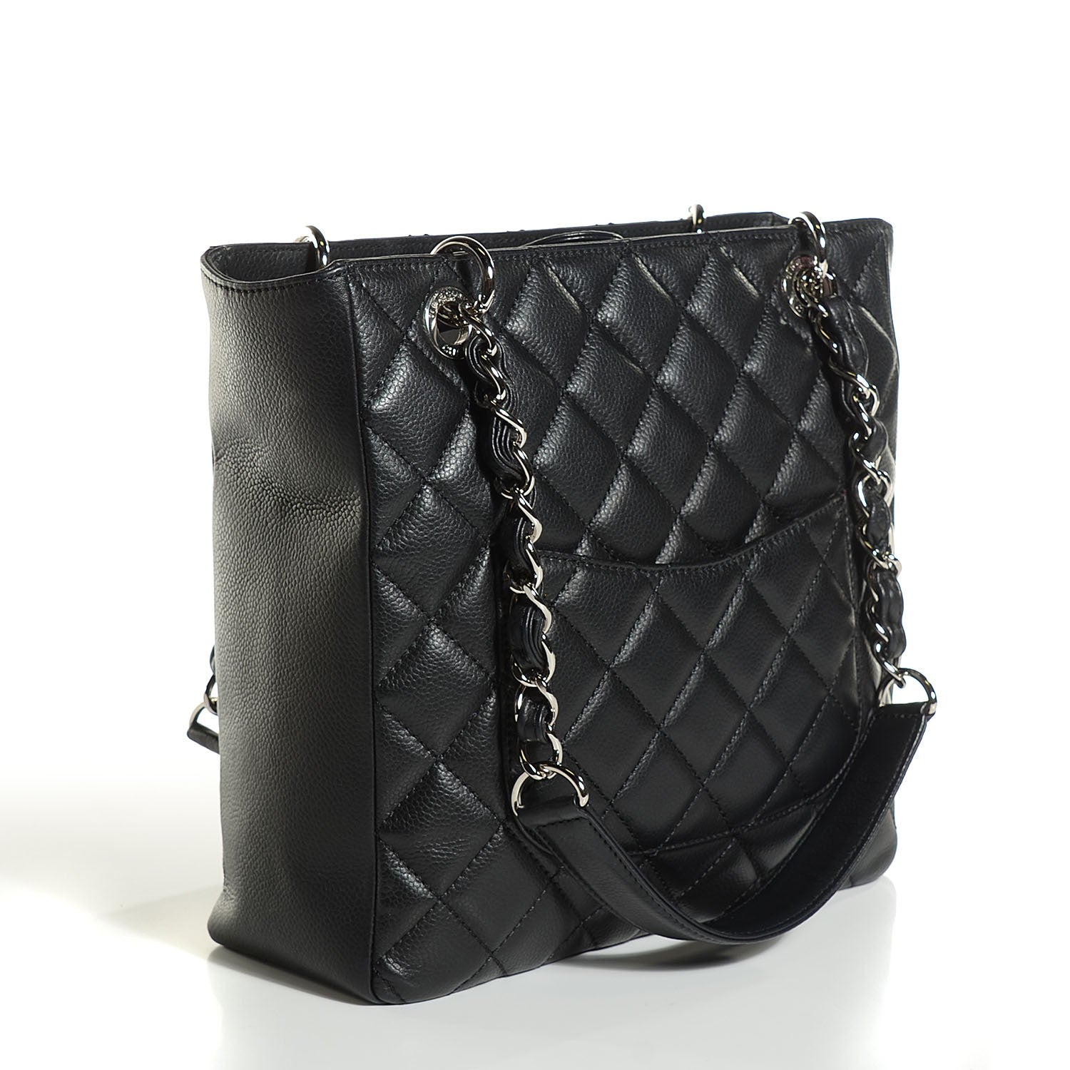 Chanel Caviar Quilted Petit Shopping Tote PST Black 3 of 7