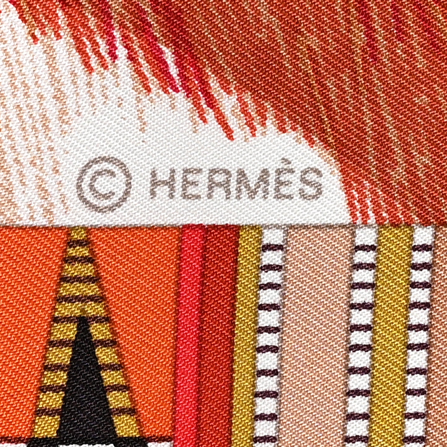 Silk Pelages et Camouflage Scarf 90 Brique Acajou Rouge H