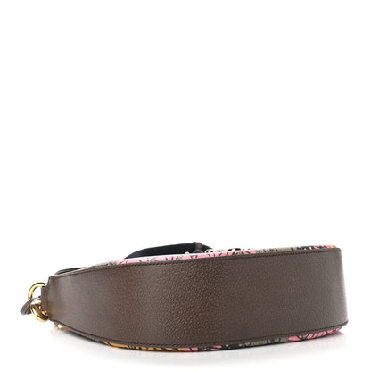 Gucci GG Supreme Monogram Bengal Web Medium Padlock Messenger Shoulder Bag Beige Pink 4 of 10