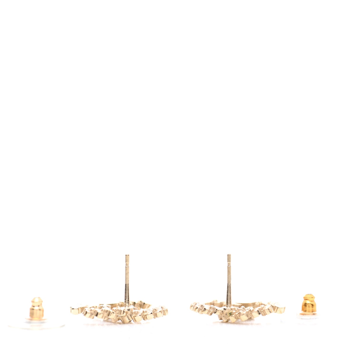 Crystal Mini CC Earrings Gold