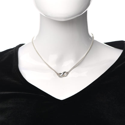 Tiffany Sterling Silver Figure 8 Pendant Necklace 2 of 5