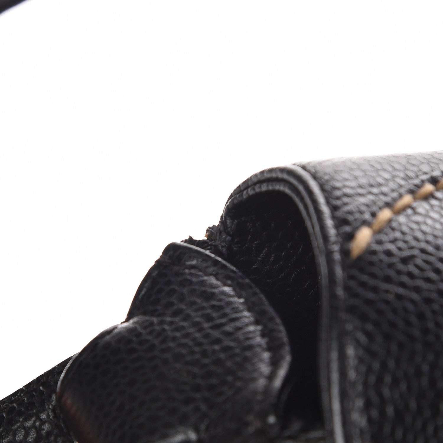 Chanel Caviar CC Stitched Medium Flap Shoulder Bag Black 12 of 15